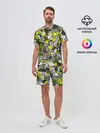 Мужской костюм с шортами / Камуфляж с авокадо