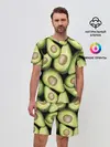 Мужской костюм с шортами / Avocado background