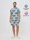 Мужской костюм с шортами / Пиксельный арбуз