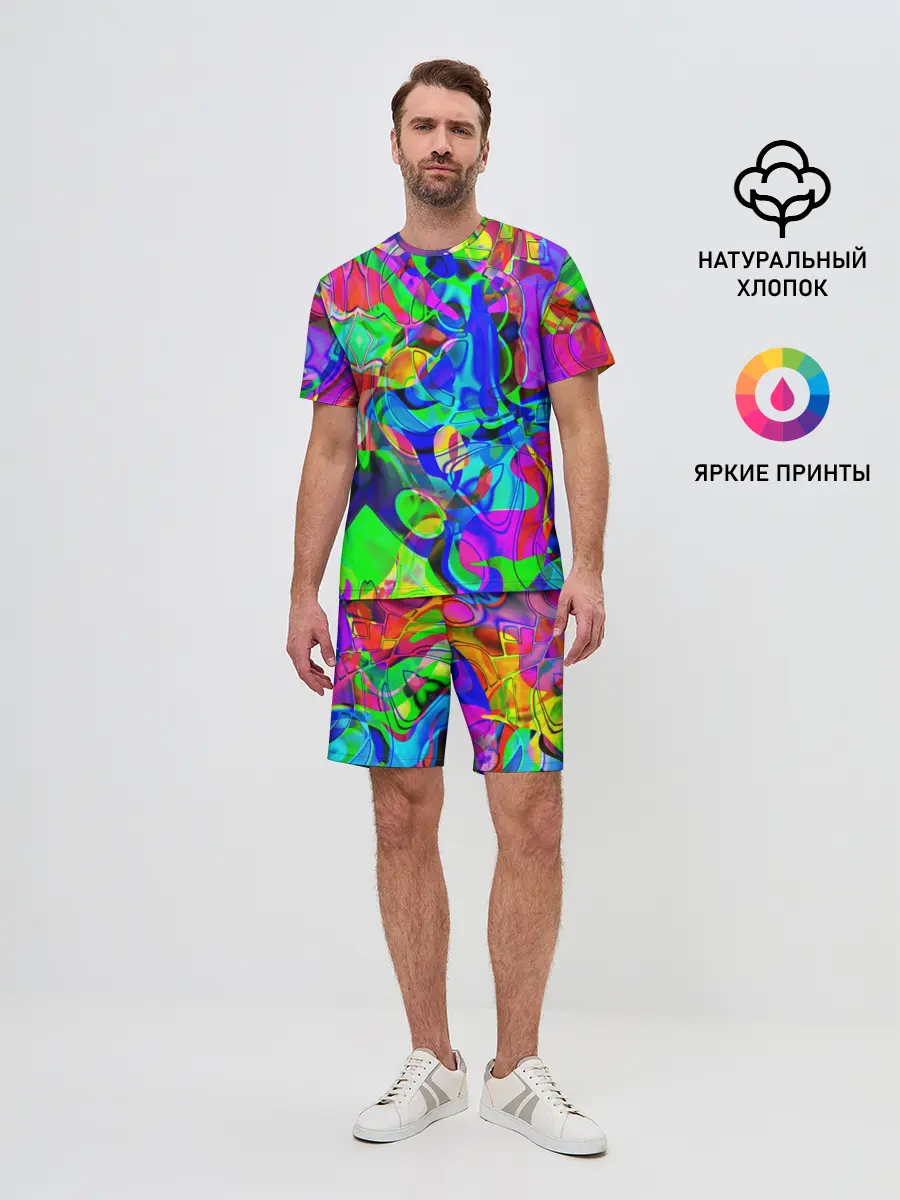 Мужской костюм с шортами / НЕОНОВЫЕ КРАСКИ