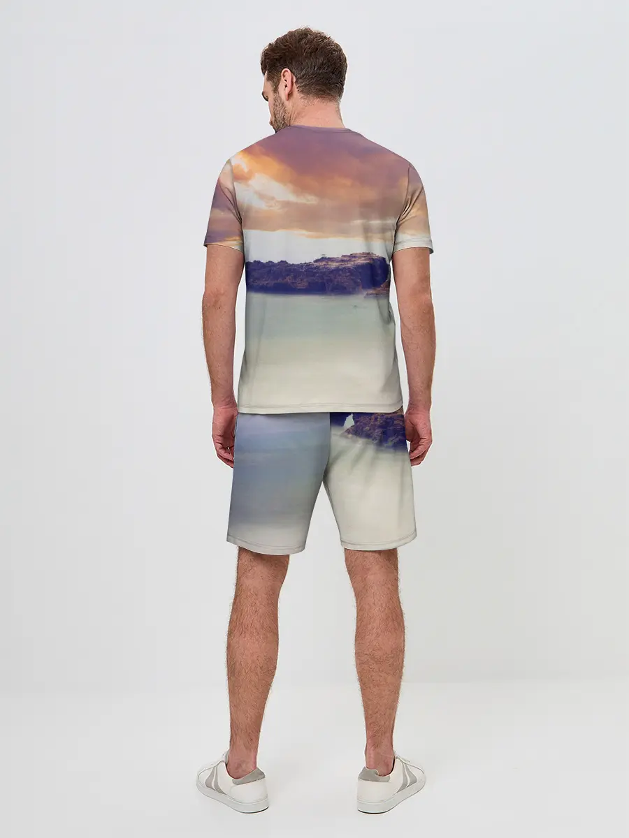 Мужской костюм с шортами / Sea Sunset Horse