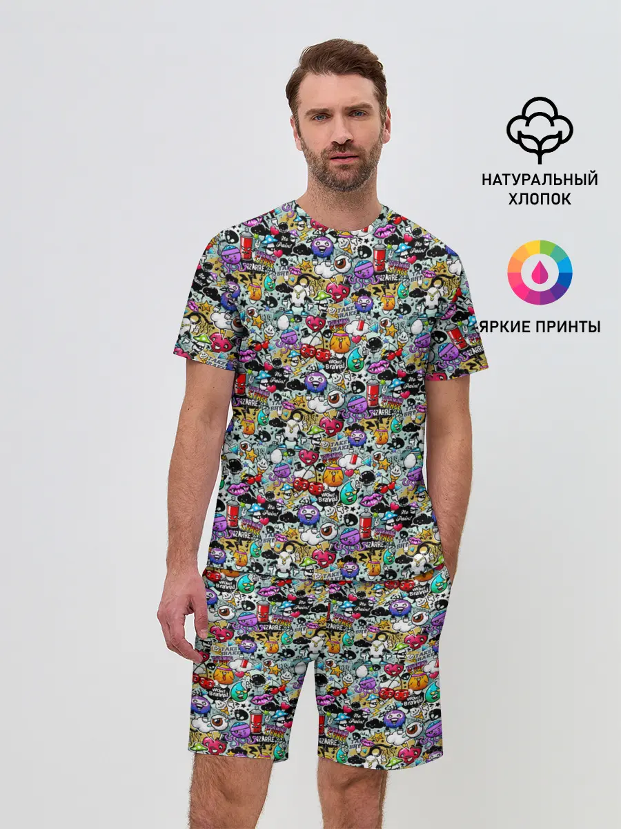 Мужской костюм с шортами / Stickerboom