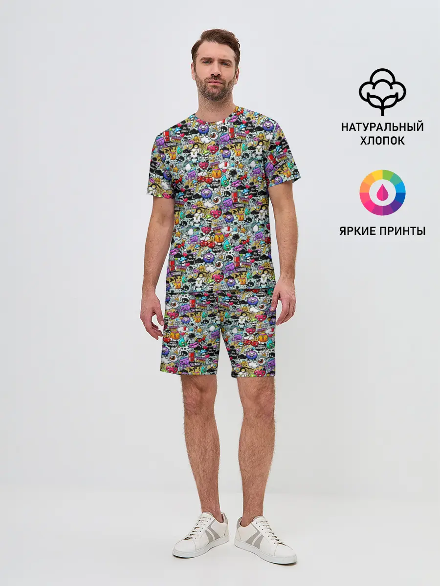Мужской костюм с шортами / Stickerboom