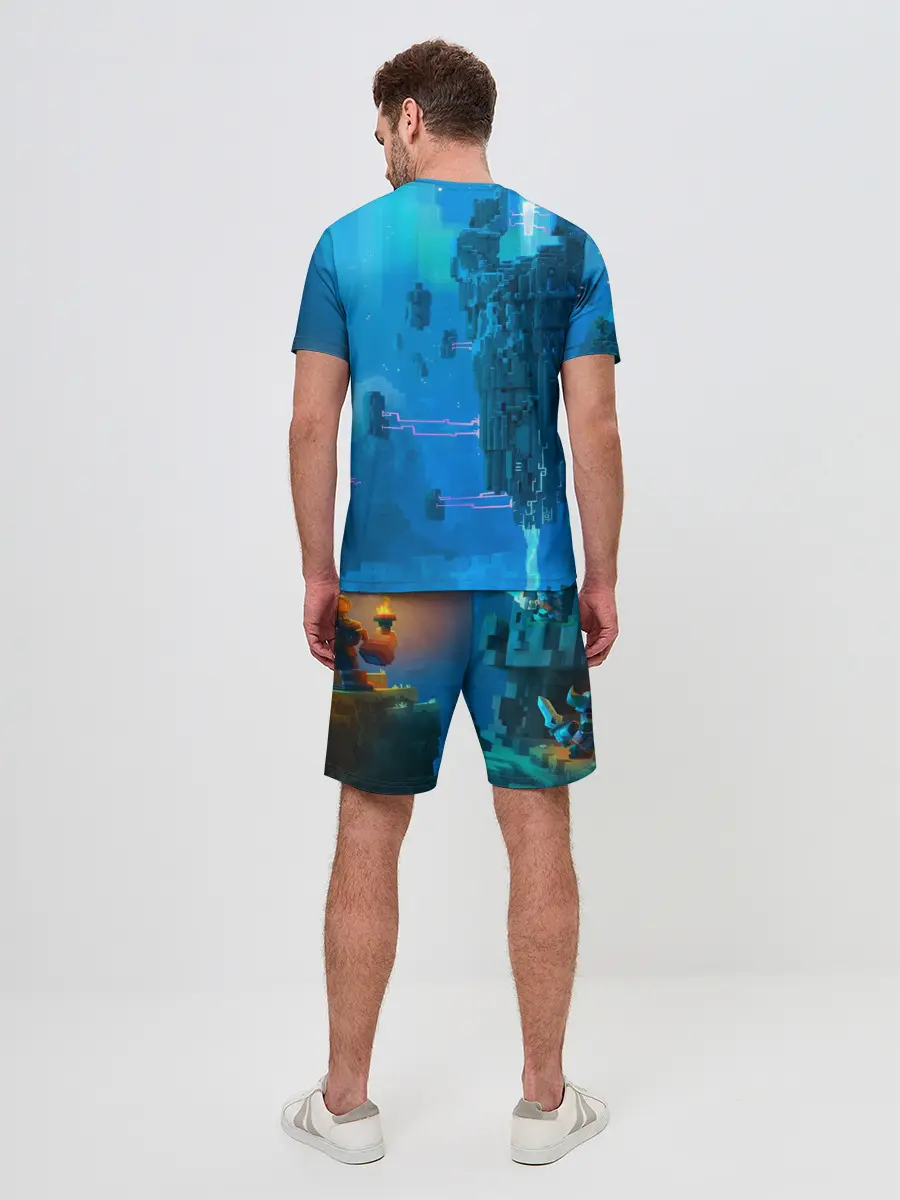 Мужской костюм с шортами / Minecraft / Майнкрафт