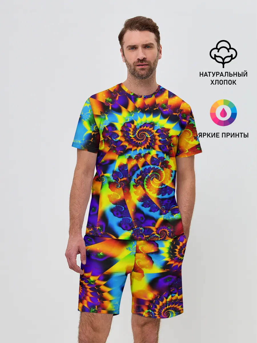 Мужской костюм с шортами / TIE-DYE COLOR