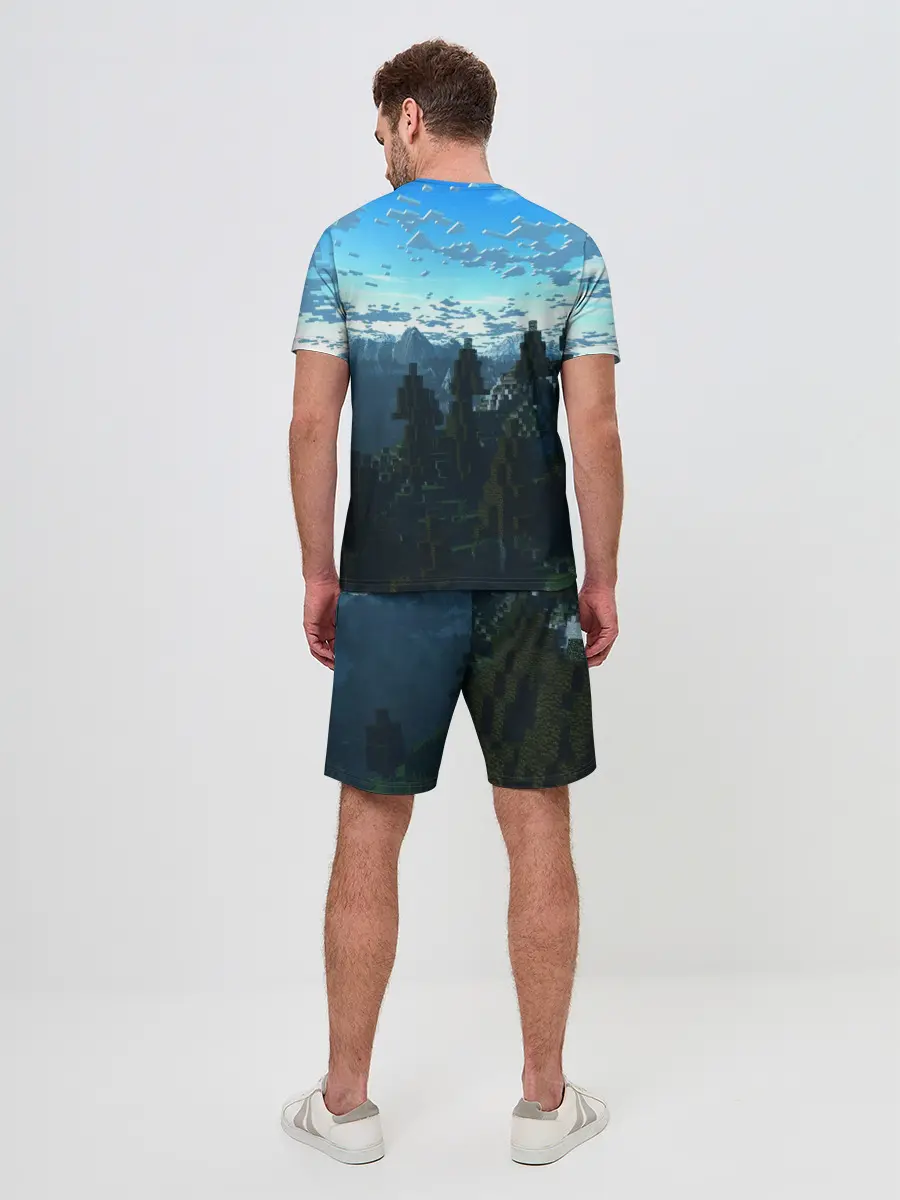 Мужской костюм с шортами / Minecraft / Майнкрафт