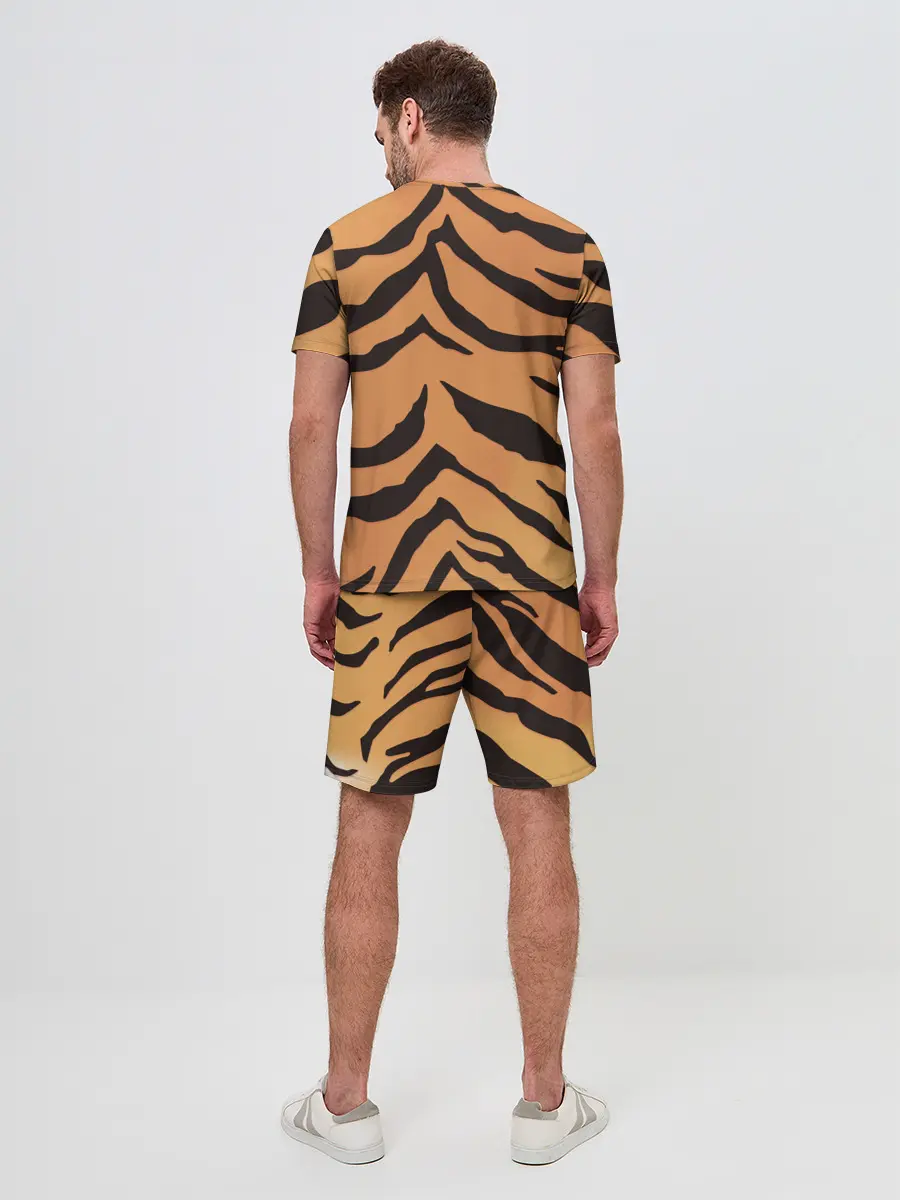 Мужской костюм с шортами / Тигриный камуфляж