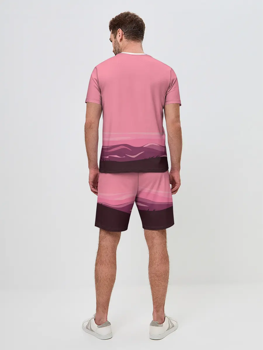 Мужской костюм с шортами / фламинго