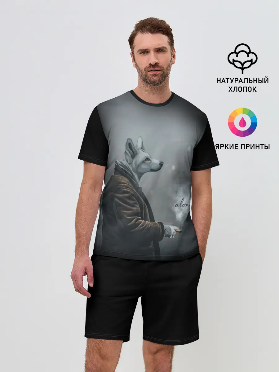 Мужской костюм с шортами / Одинокий волк