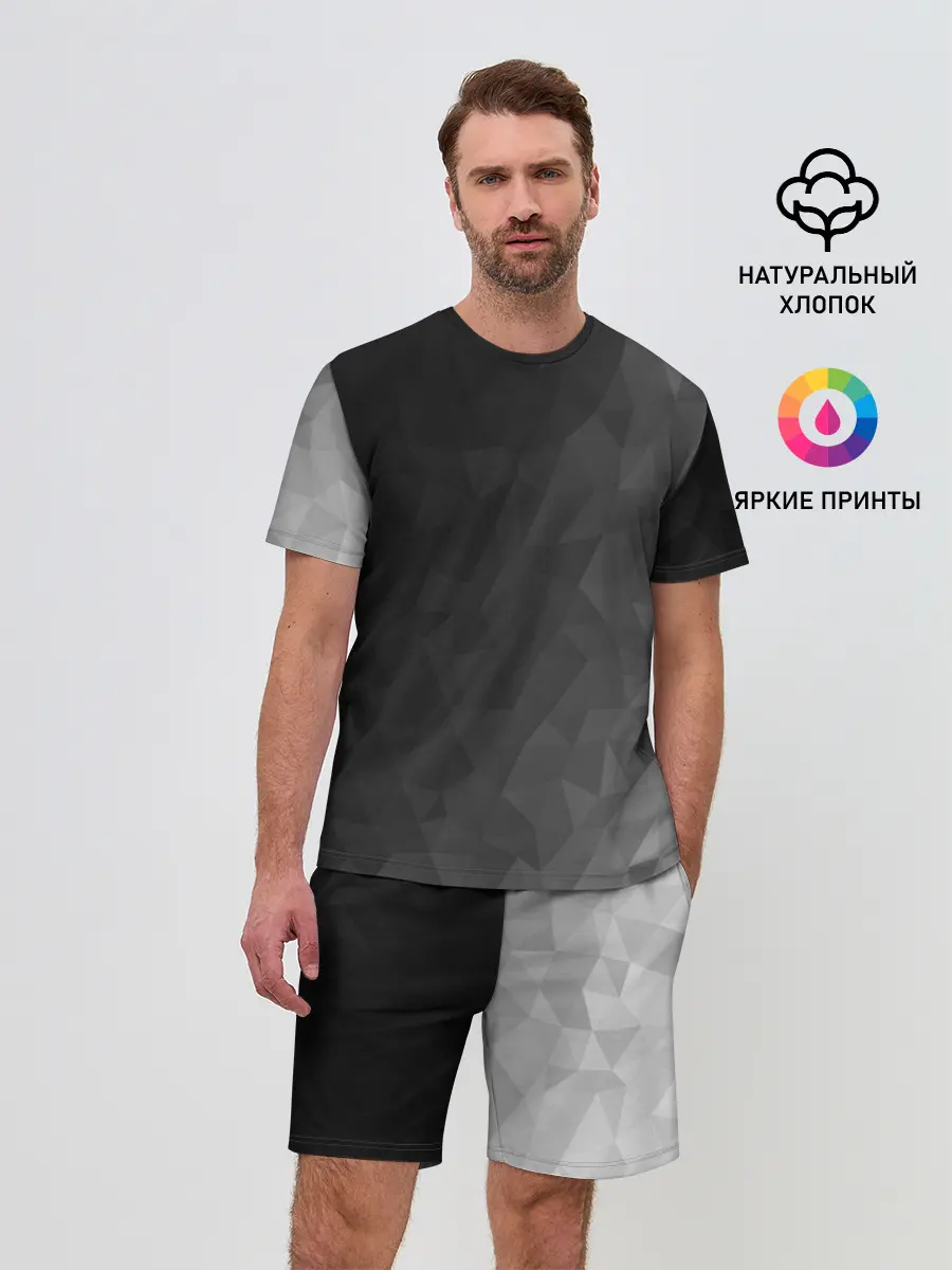 Мужской костюм с шортами / Dark abstraction