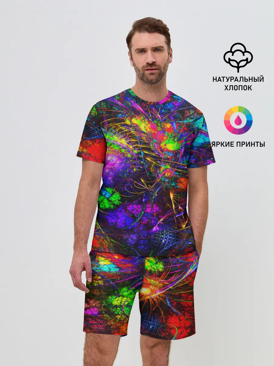 Мужской костюм с шортами / НЕОНОВЫЕ КРАСКИ