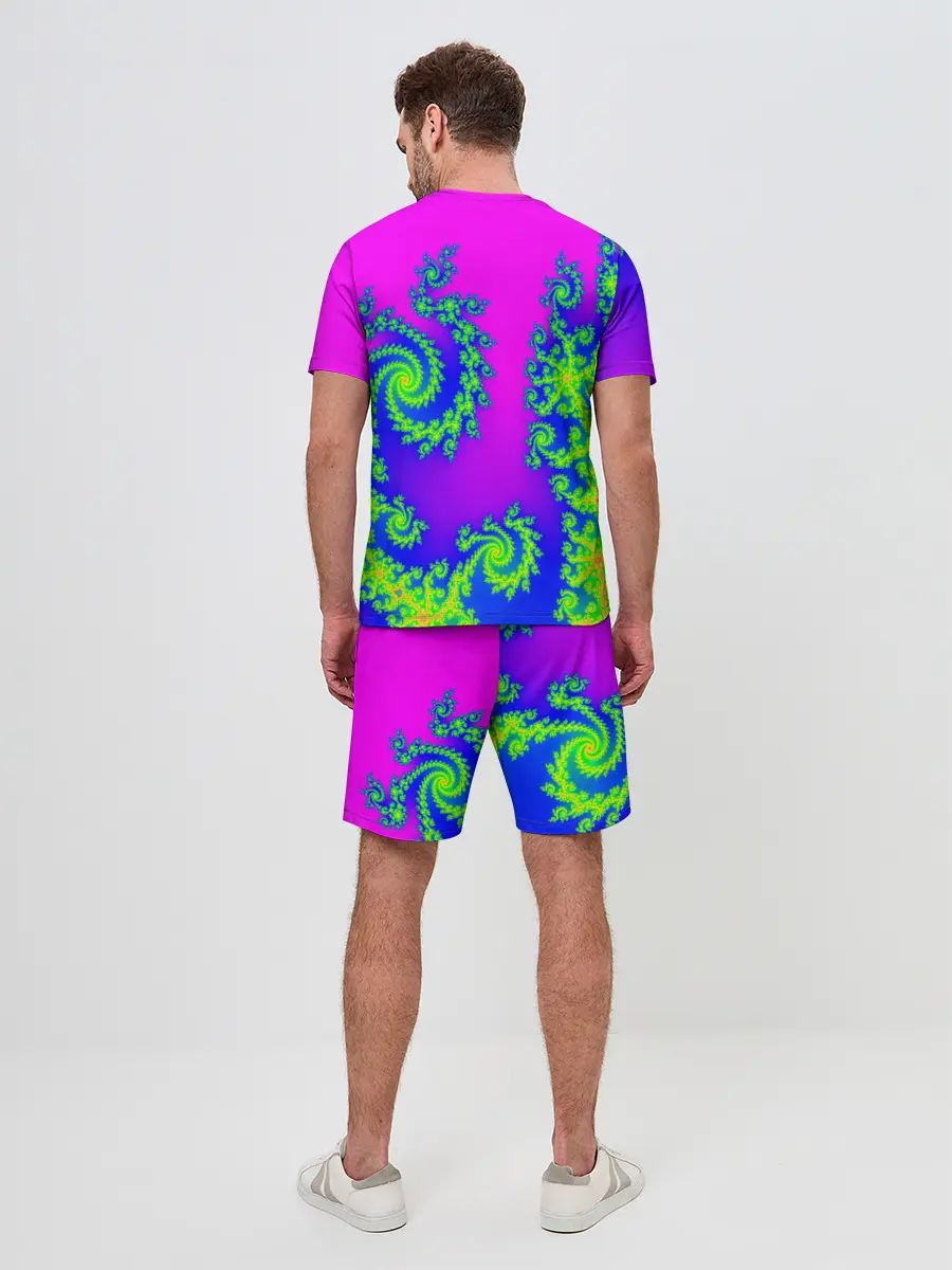 Мужской костюм с шортами / КИСЛОТНЫЙ НЕОН