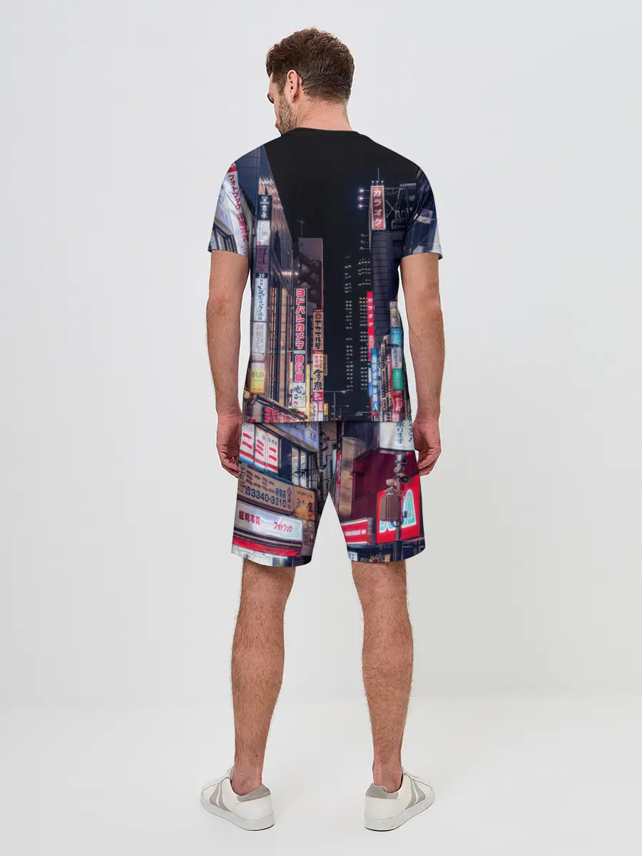 Мужской костюм с шортами / Ночной Токио