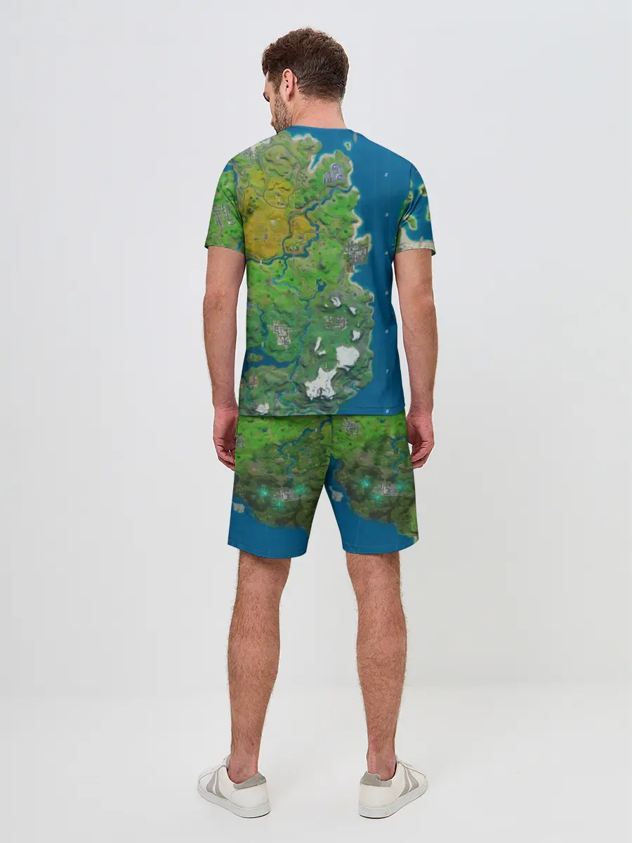 Мужской костюм с шортами / Fortnite карта