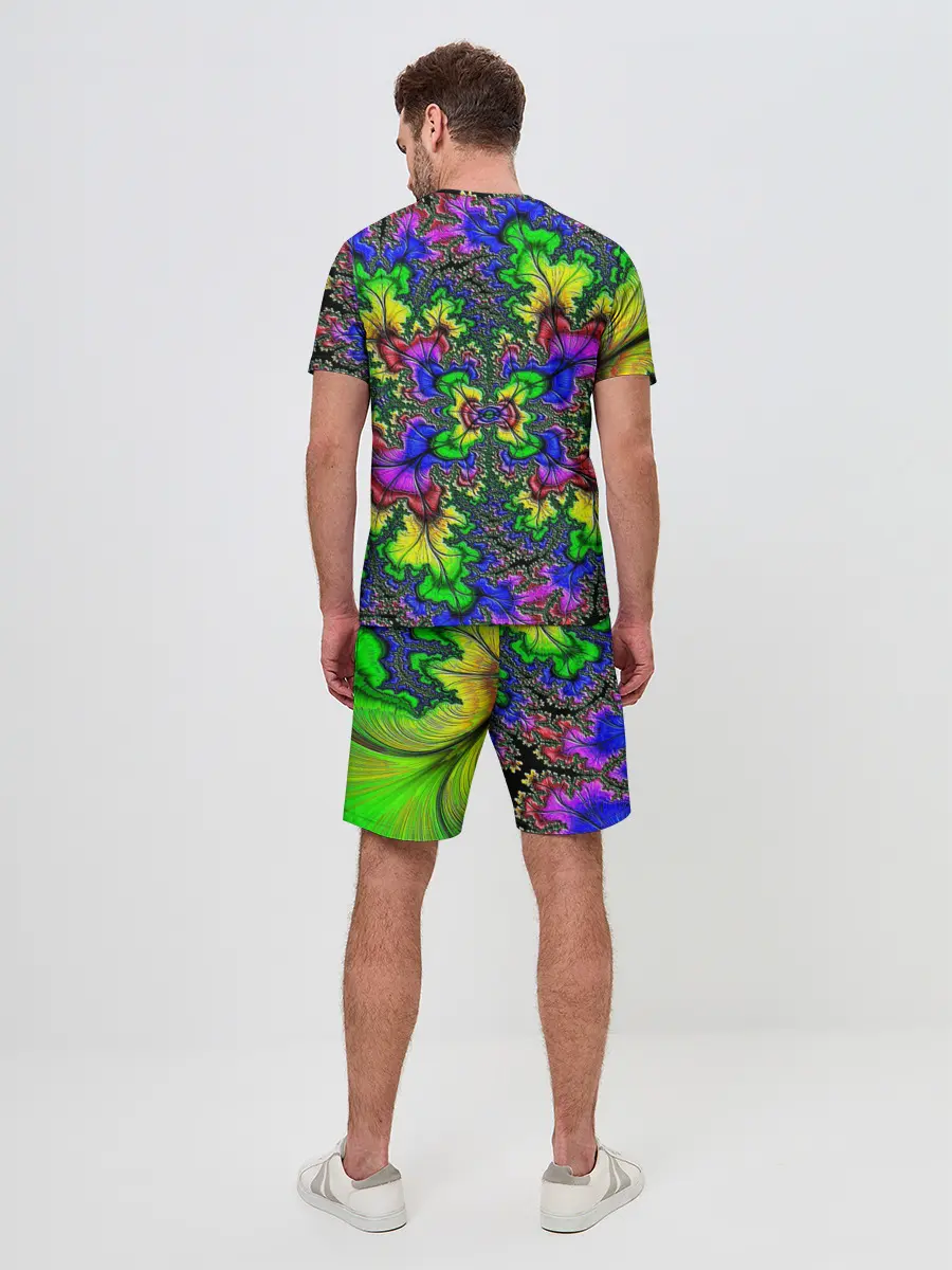 Мужской костюм с шортами / НЕОНОВЫЙ ЦВЕТОК