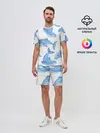 Мужской костюм с шортами / Косяк китов