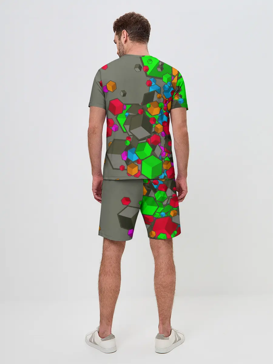 Мужской костюм с шортами / Кубики