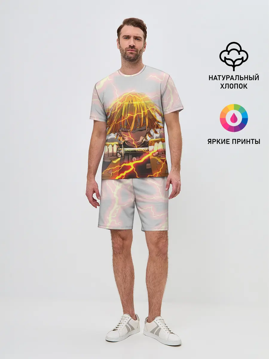 Мужской костюм с шортами / Kimetsu no yaiba достает меч