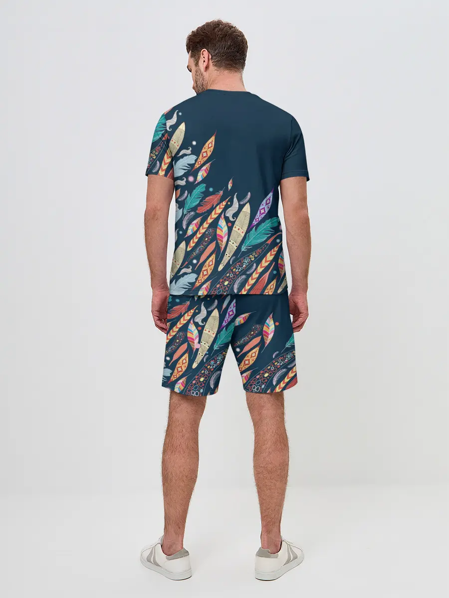 Мужской костюм с шортами / Перья