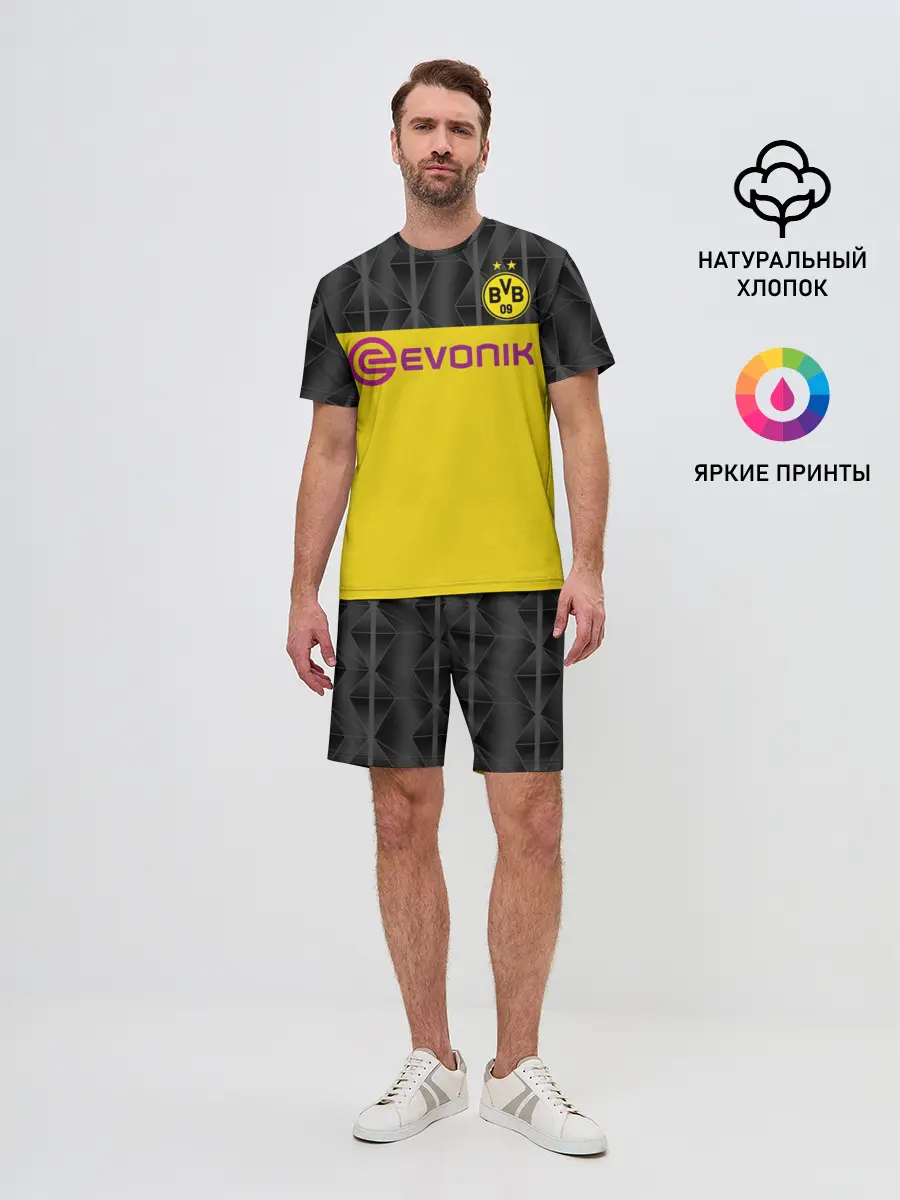 Мужской костюм с шортами / Reus home UEFA 19-20