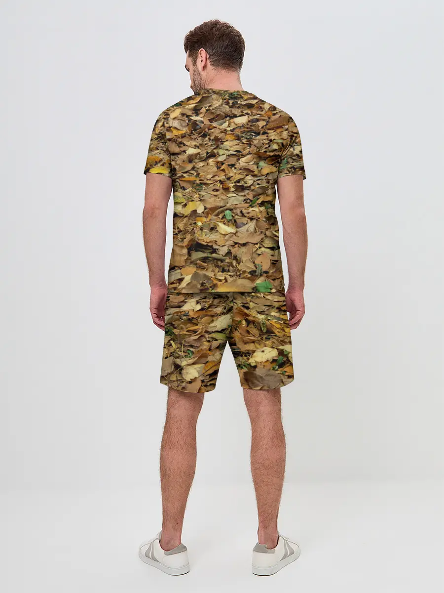 Мужской костюм с шортами / Листья