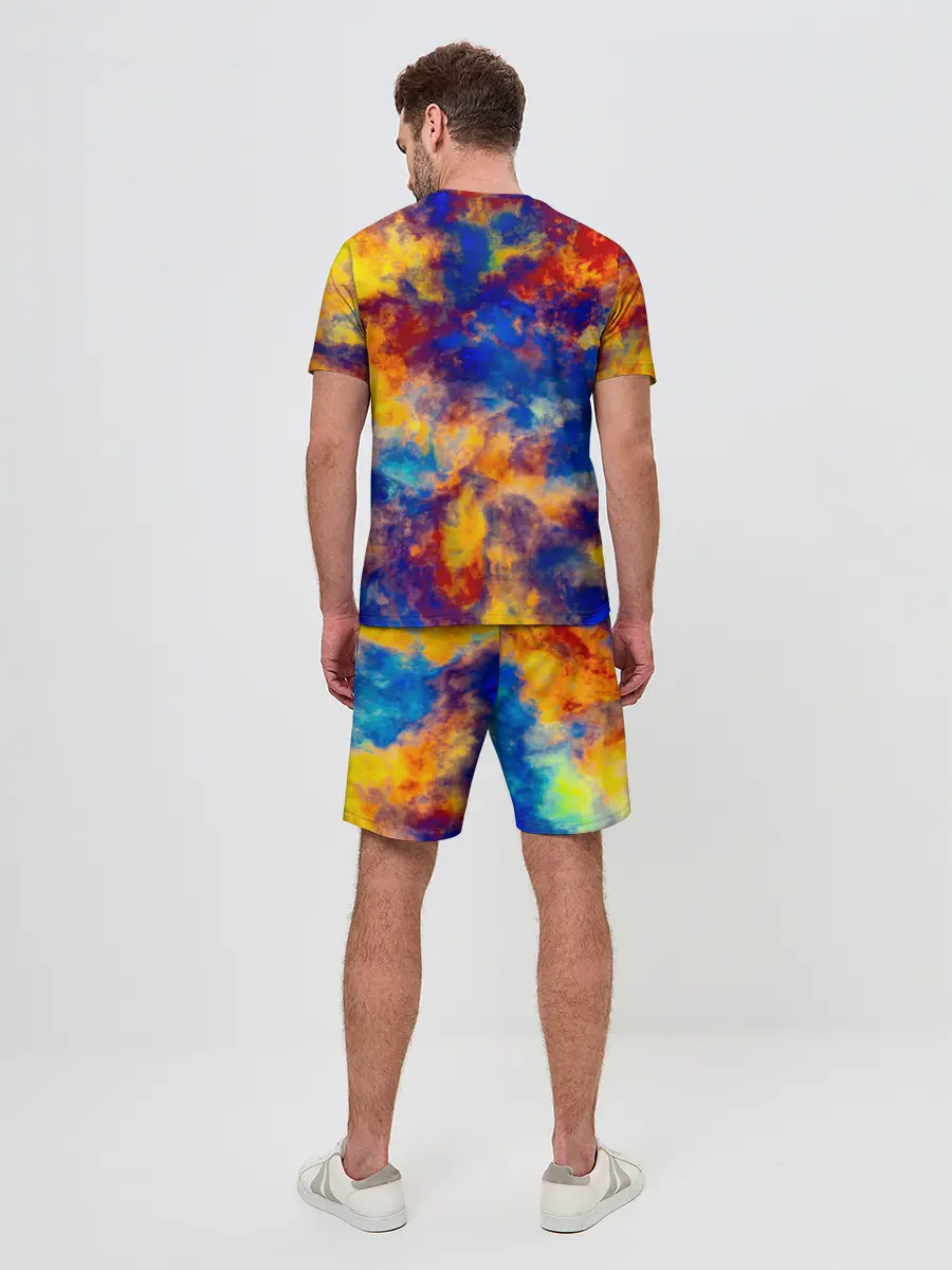 Мужской костюм с шортами / Огненно-синий полутон