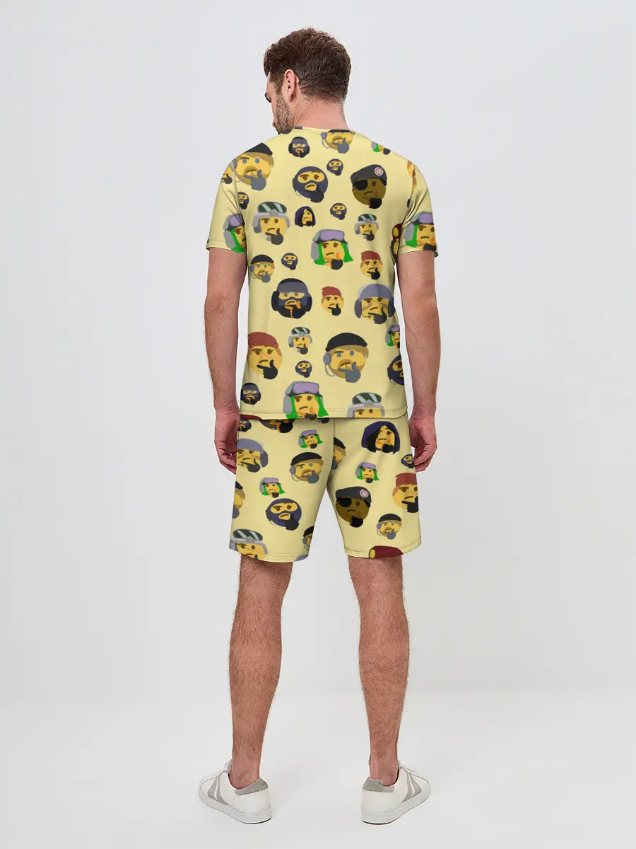Мужской костюм с шортами / Thinking emoji skins
