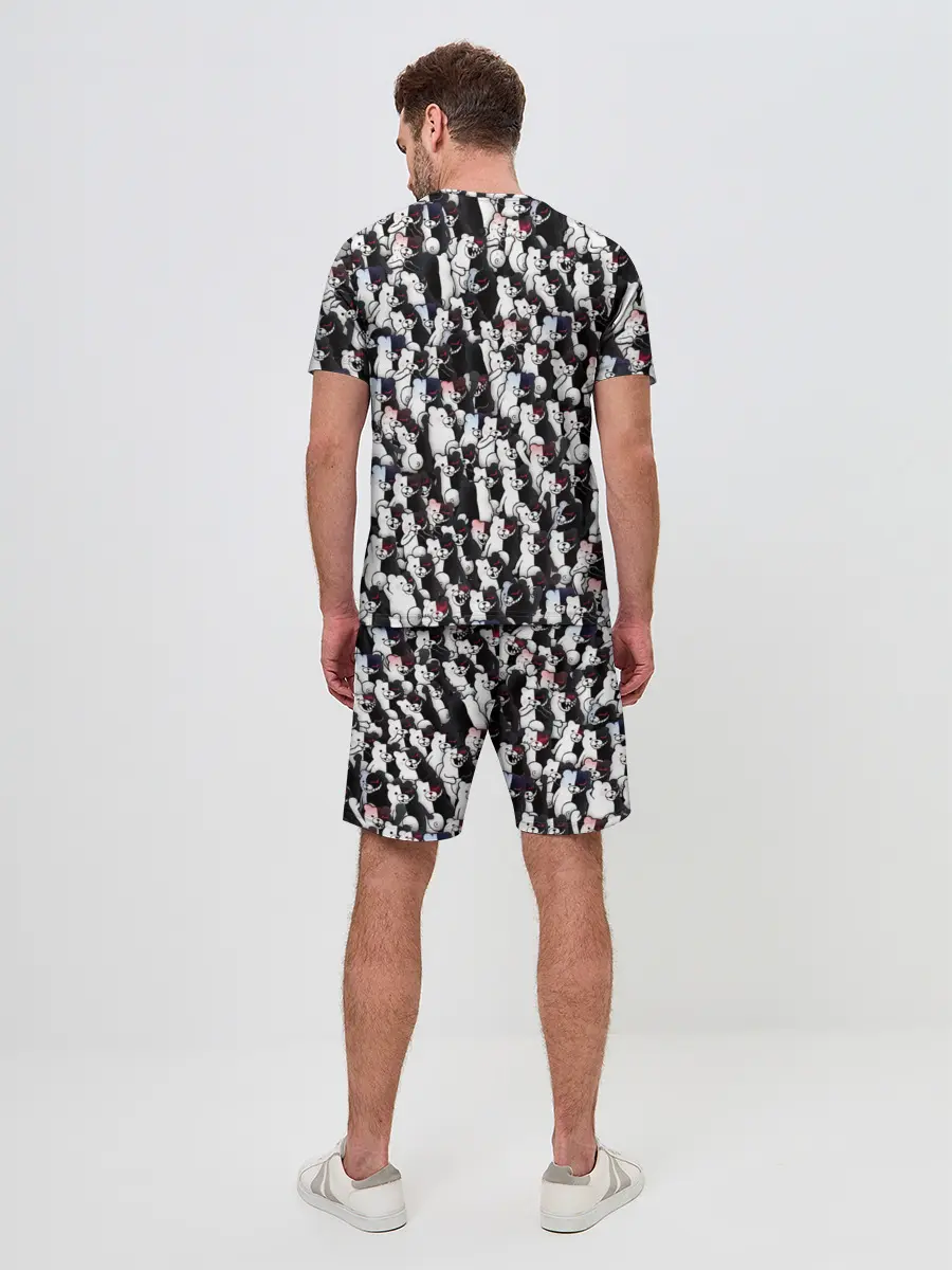 Мужской костюм с шортами / Черно-белые медведи