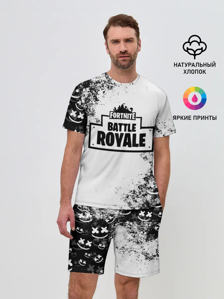 Мужской костюм с шортами / Fortnite & Marshmello