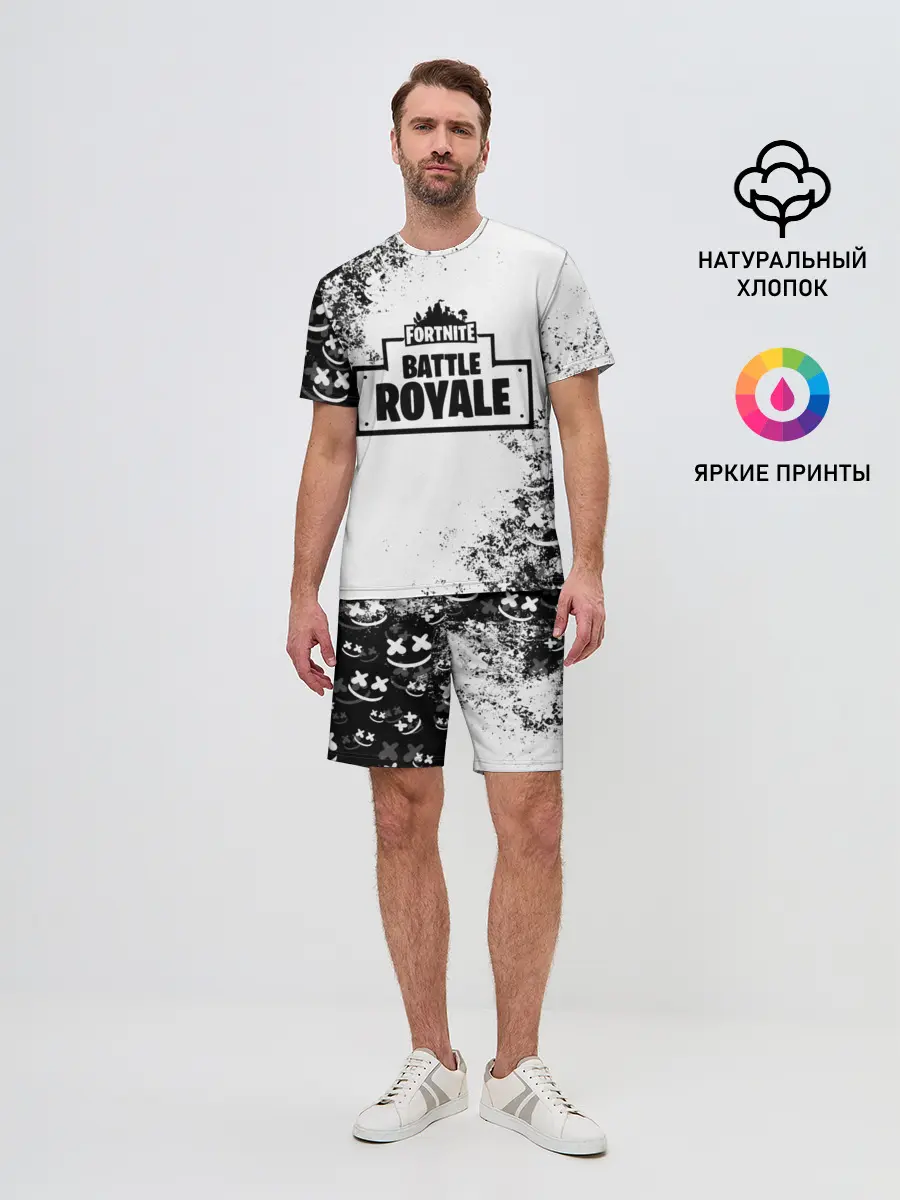 Мужской костюм с шортами / Fortnite & Marshmello