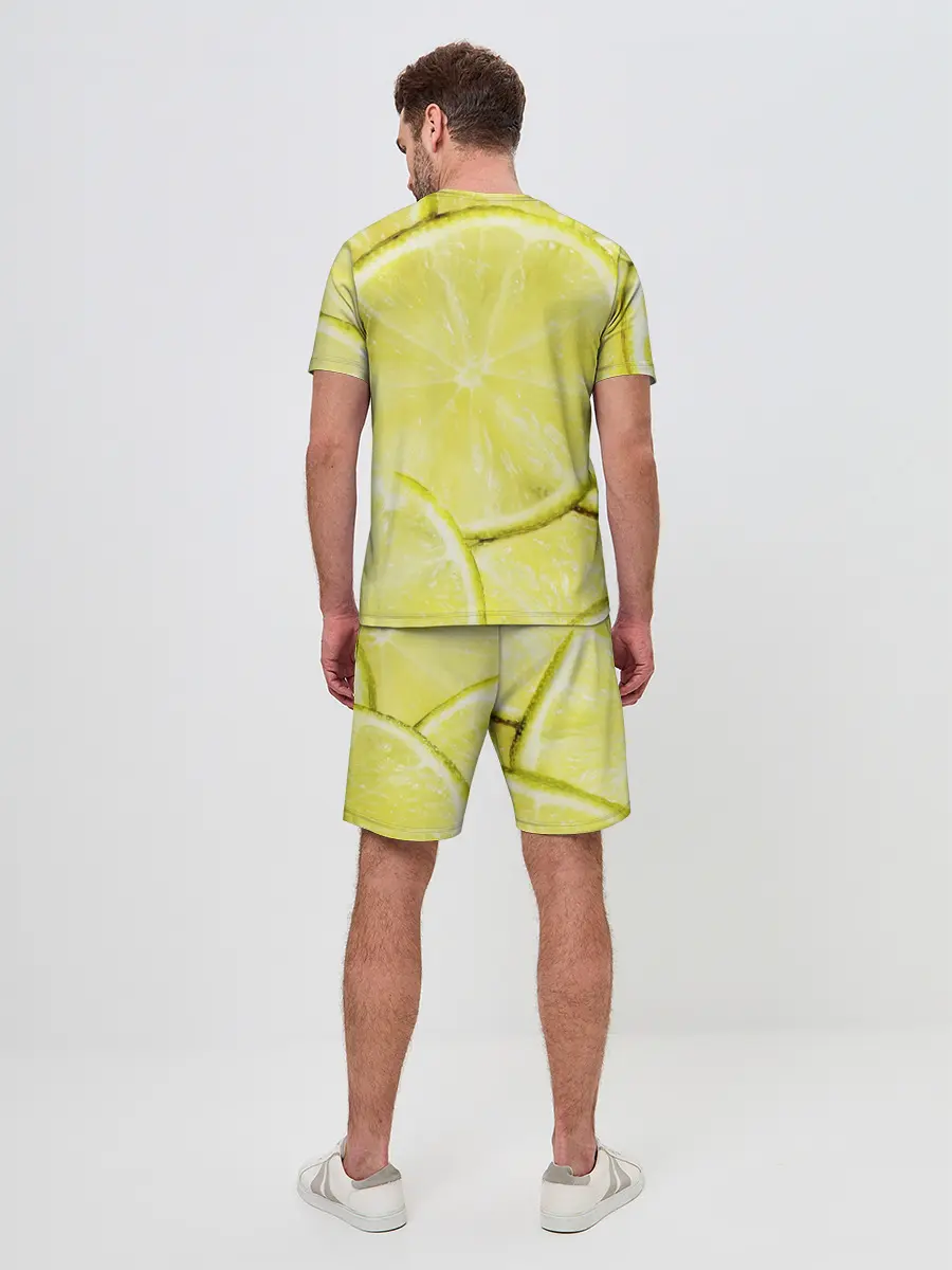 Мужской костюм с шортами / Лайм