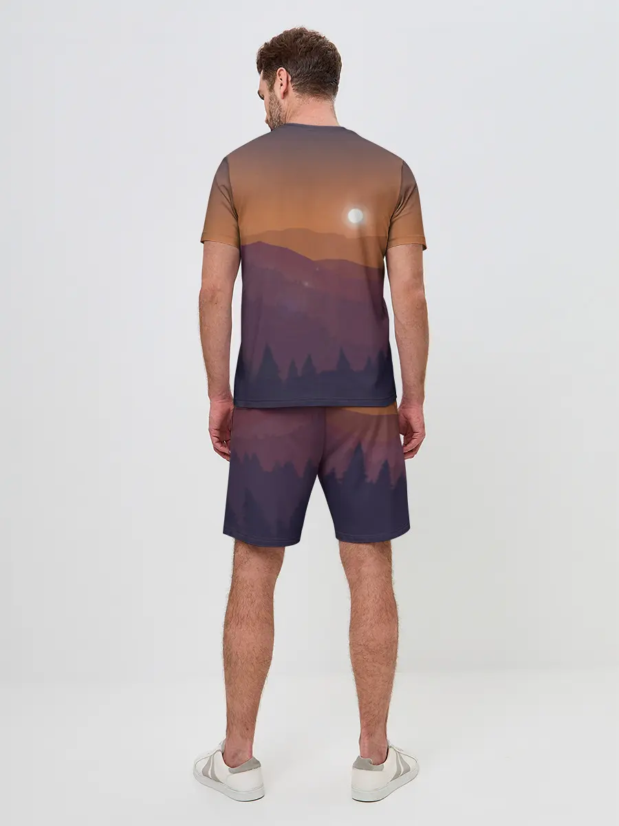 Мужской костюм с шортами / Горы