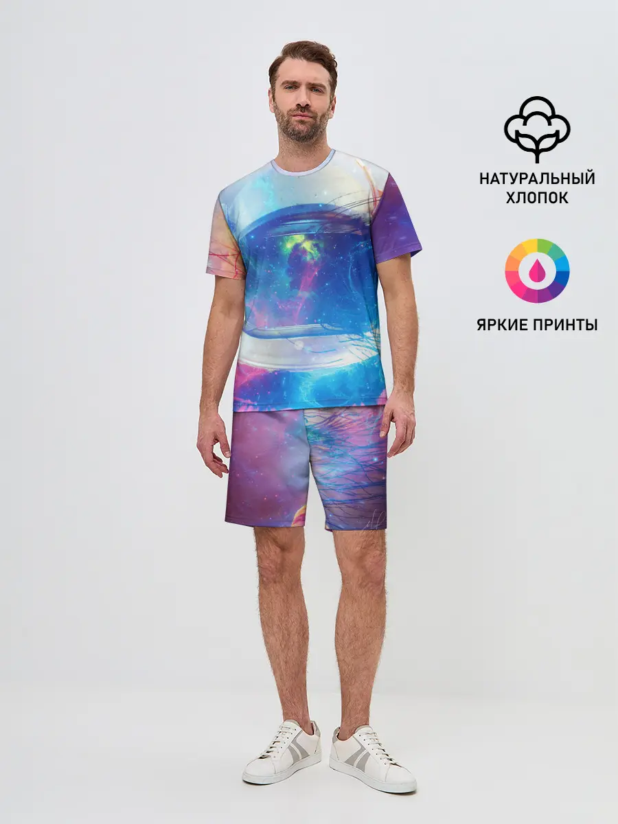 Мужской костюм с шортами / Космонавт - космос