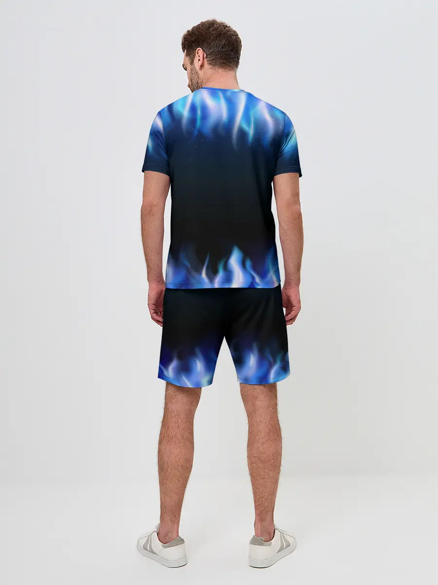 Мужской костюм с шортами / Синий Огонь