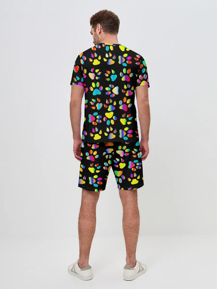 Мужской костюм с шортами / Корги | Цветные лапки