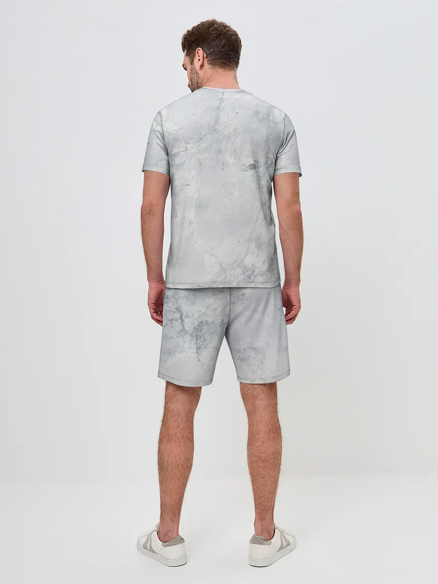 Мужской костюм с шортами / Мрамор