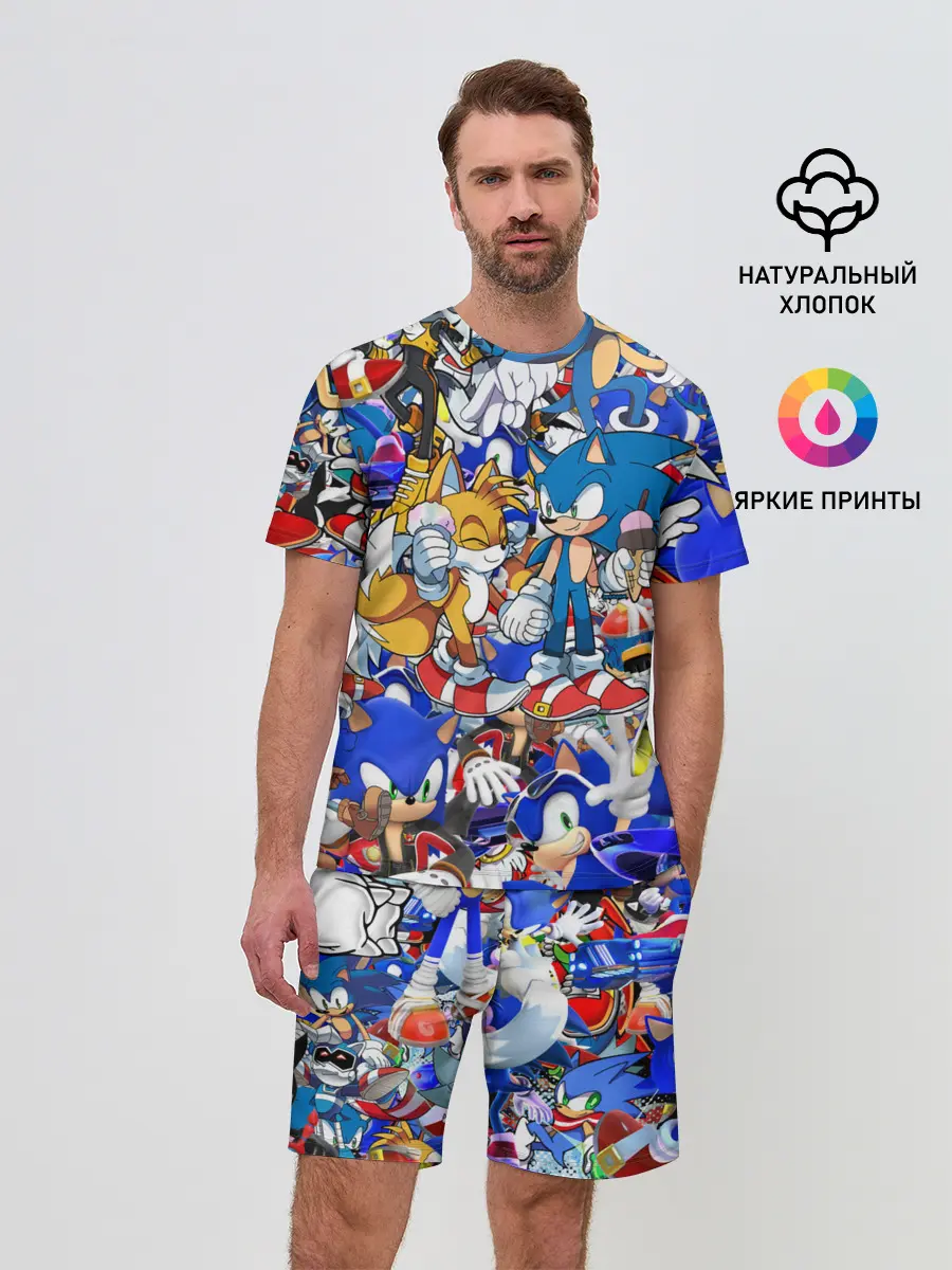Мужской костюм с шортами / SONIC PATTERN | СОНИК