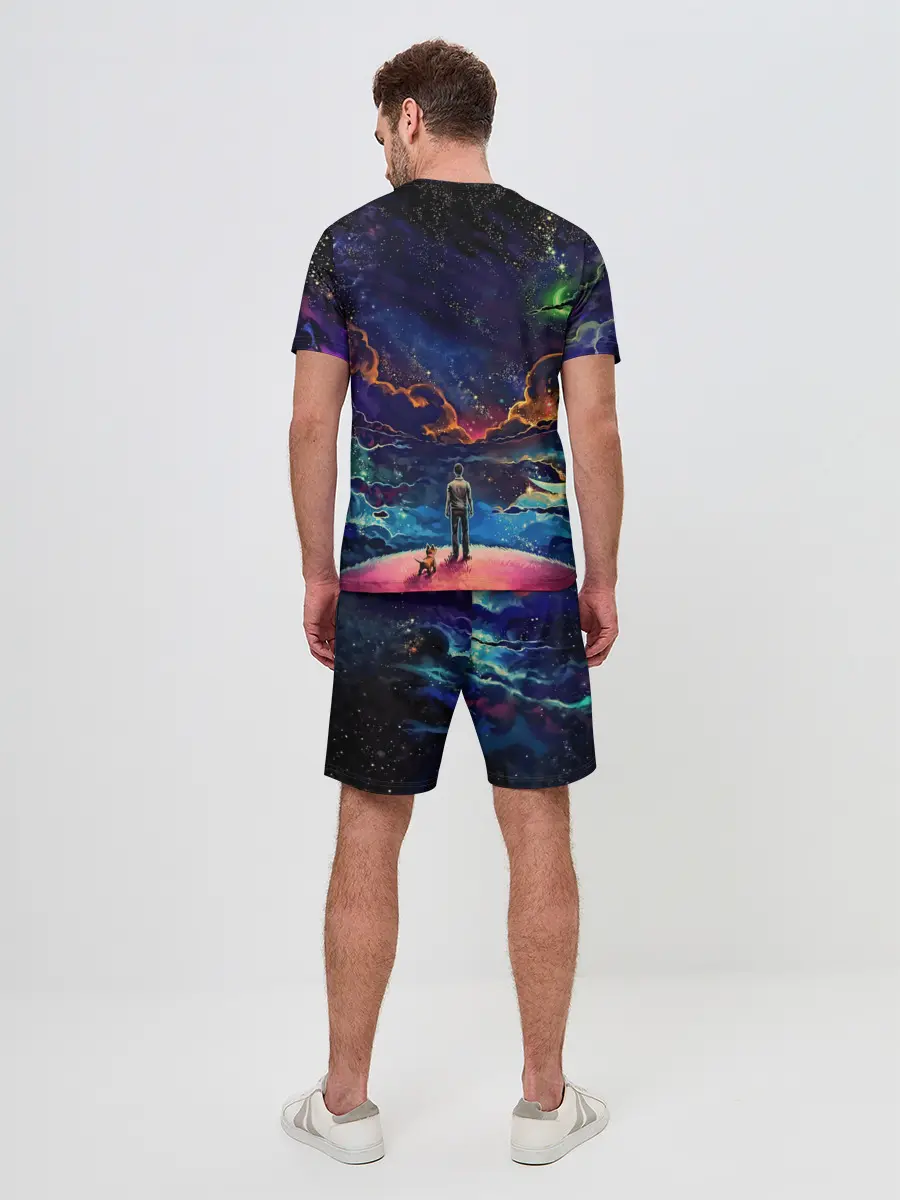 Мужской костюм с шортами / Космос