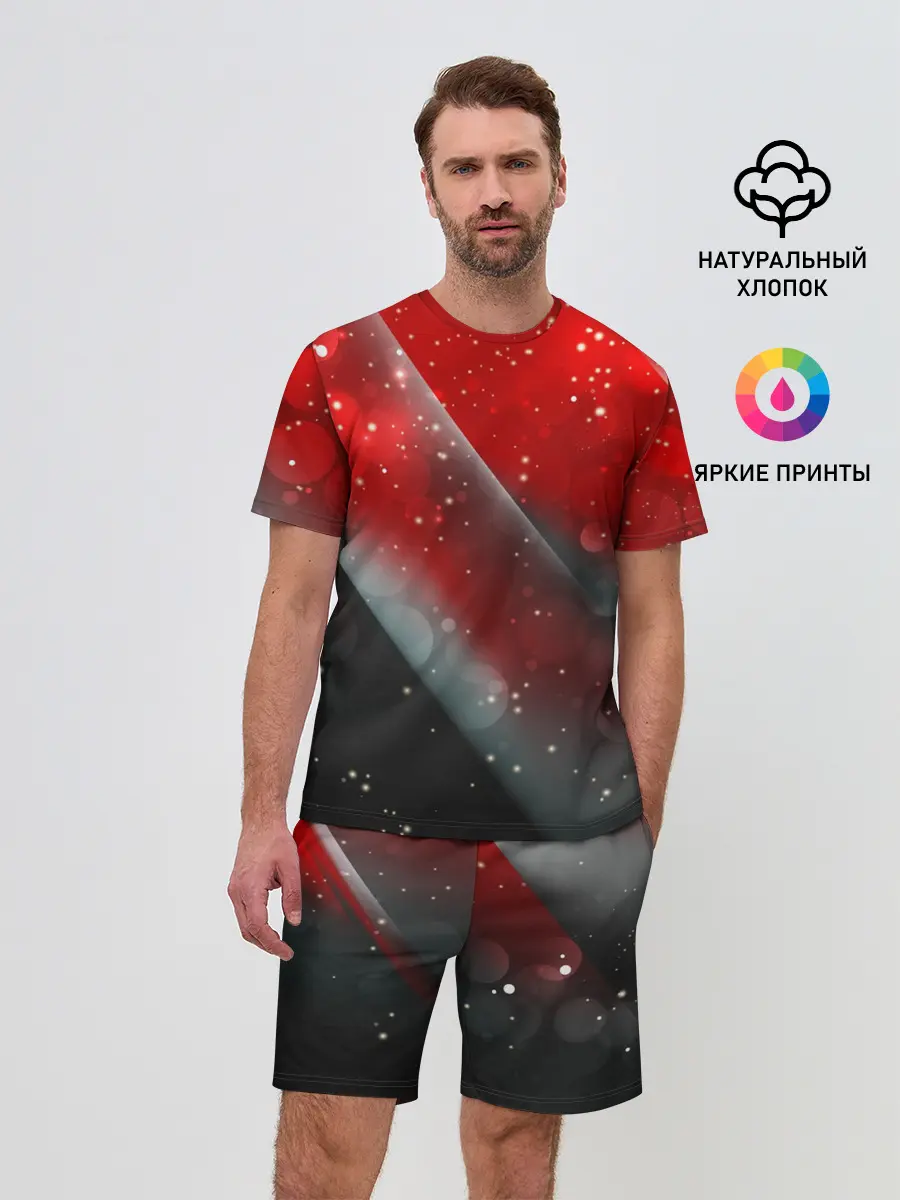 Мужской костюм с шортами / Red & Black