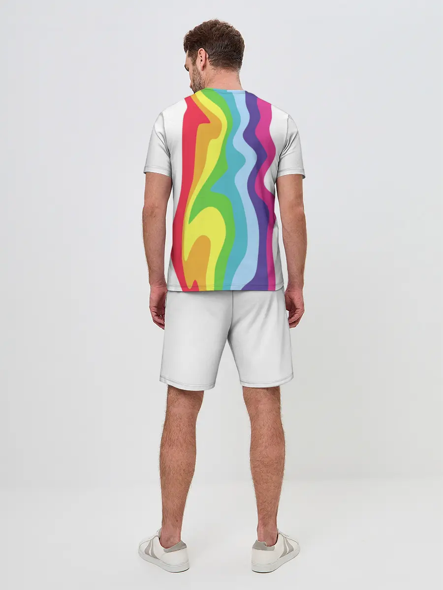 Мужской костюм с шортами / Радуга