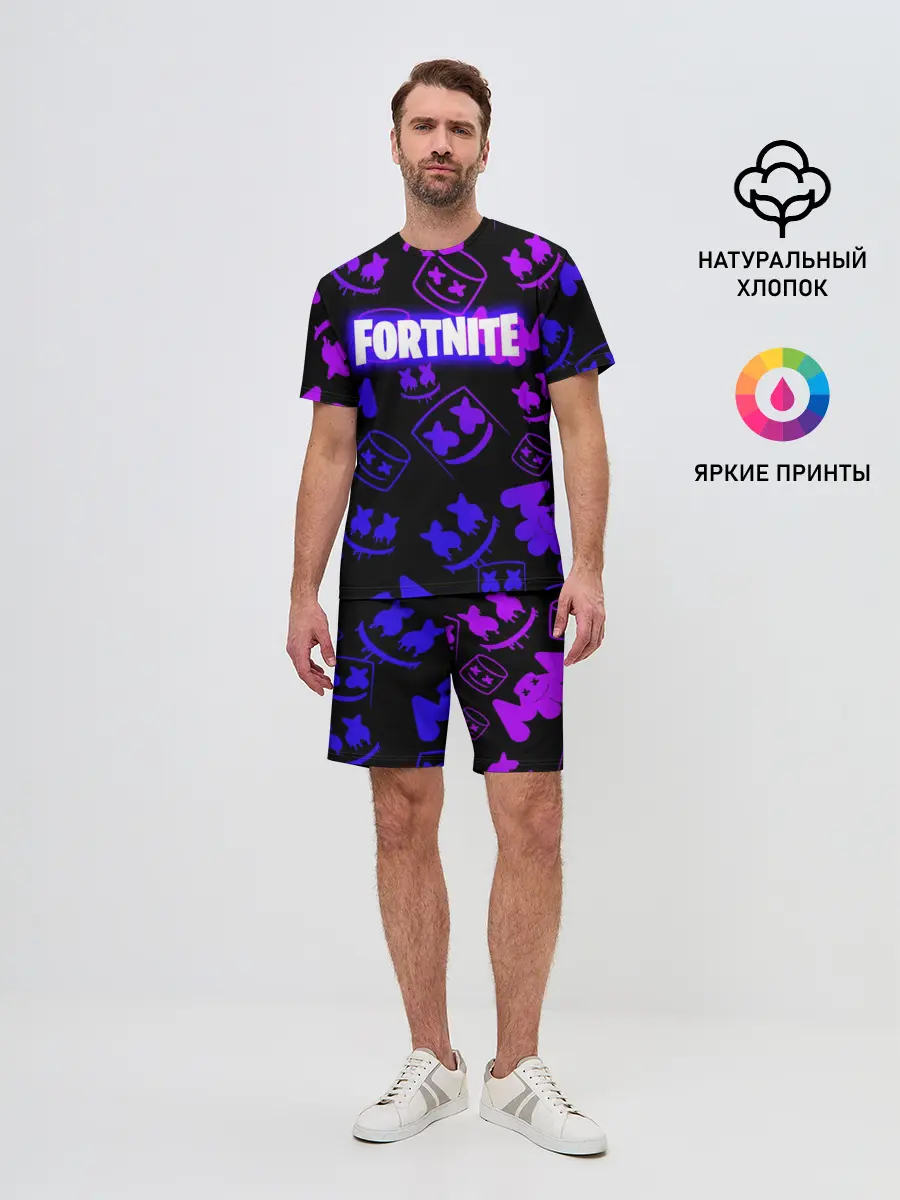 Мужской костюм с шортами / FORTNITE MARSHMELLO