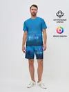 Мужской костюм с шортами / вид на ночной мегаполис