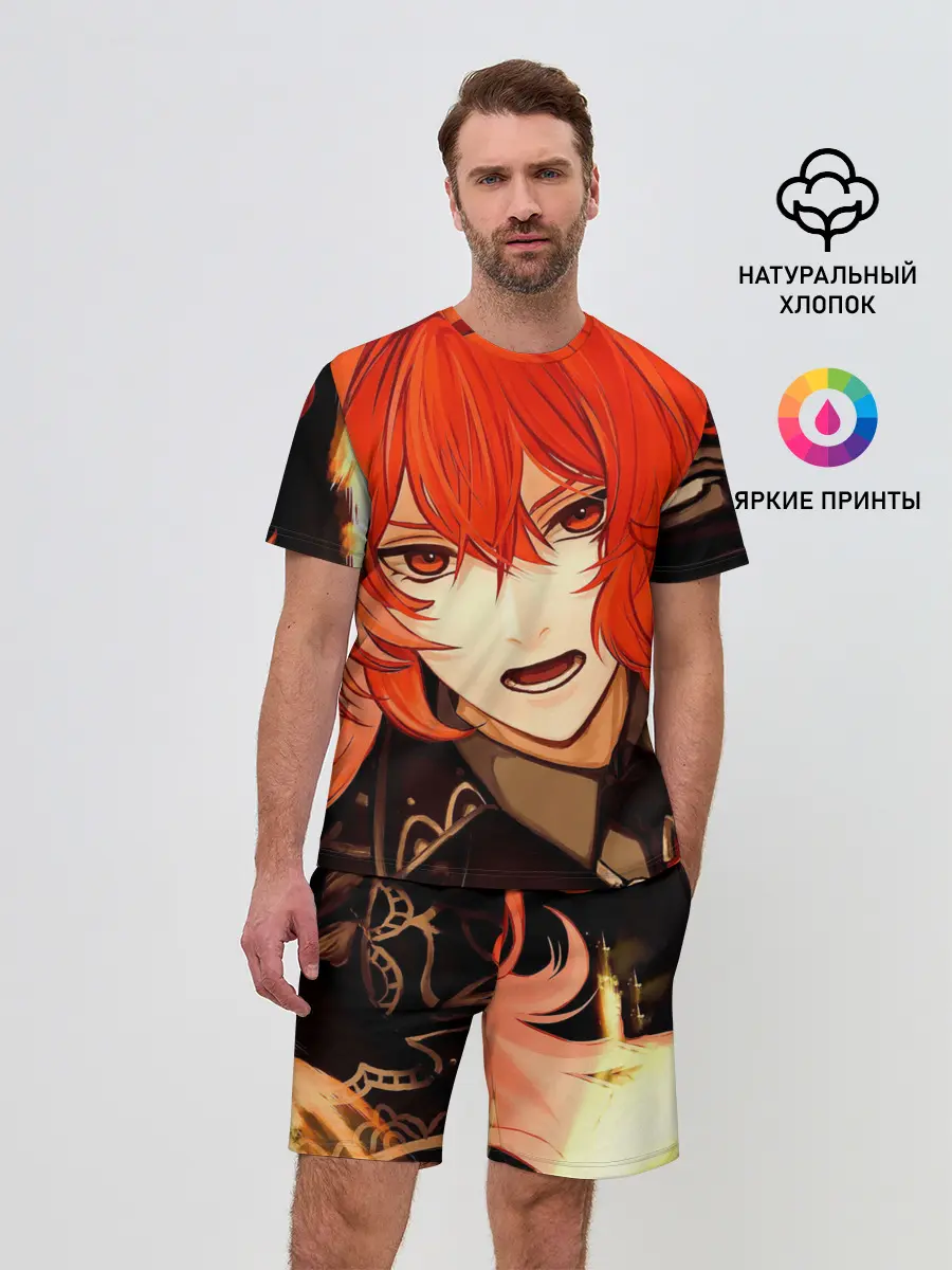 Мужской костюм с шортами / GENSHIN IMPACT DILUC