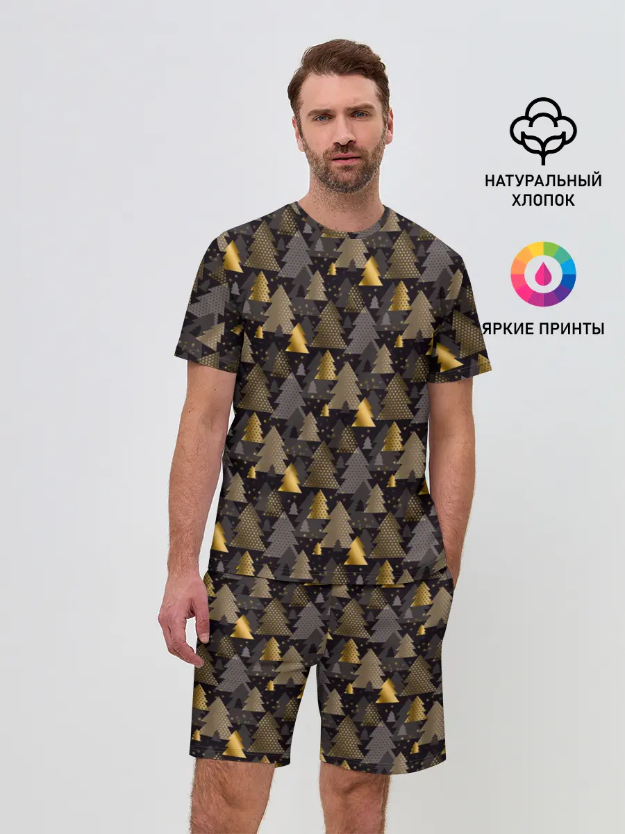 Мужской костюм с шортами / Ёлочки