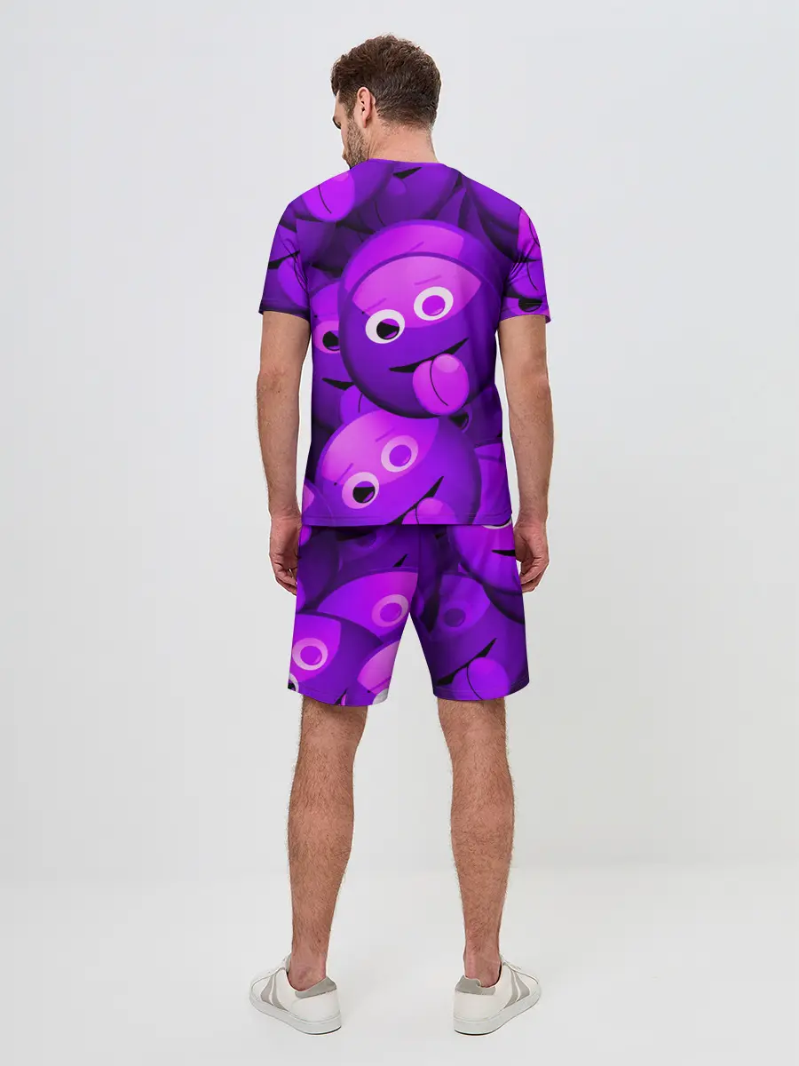 Мужской костюм с шортами / НЕОНОВЫЕ СМАЙЛЫ