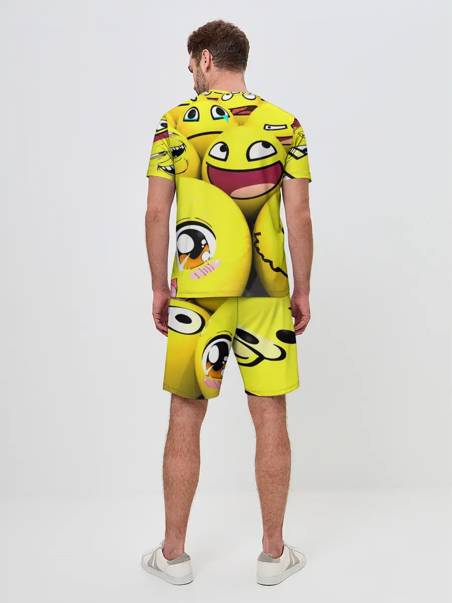 Мужской костюм с шортами / ЖЕЛТЫЕ СМАЙЛИКИ