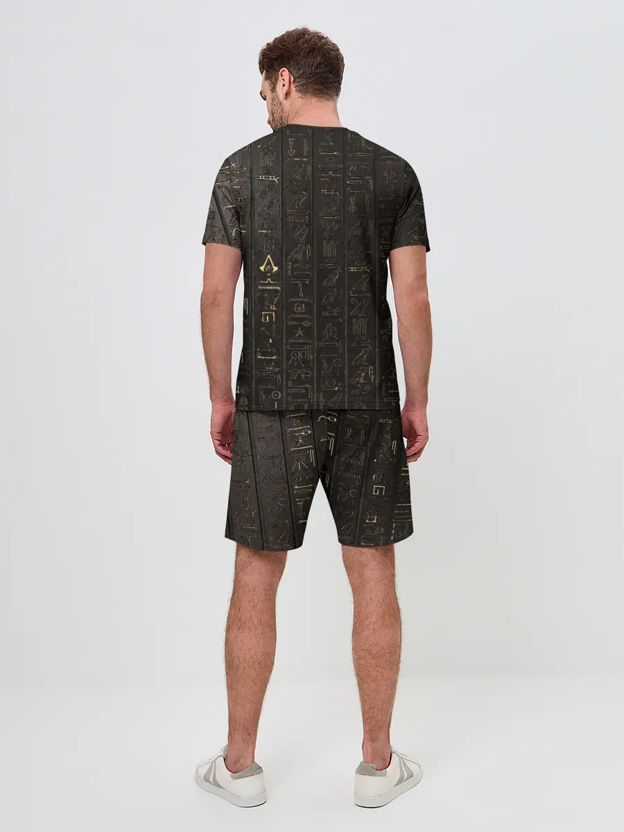 Мужской костюм с шортами / Egypt Hieroglyphs