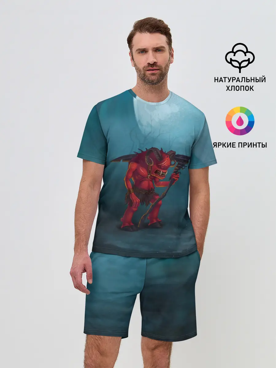 Мужской костюм с шортами / Сэр Троглодит - Демон, болото