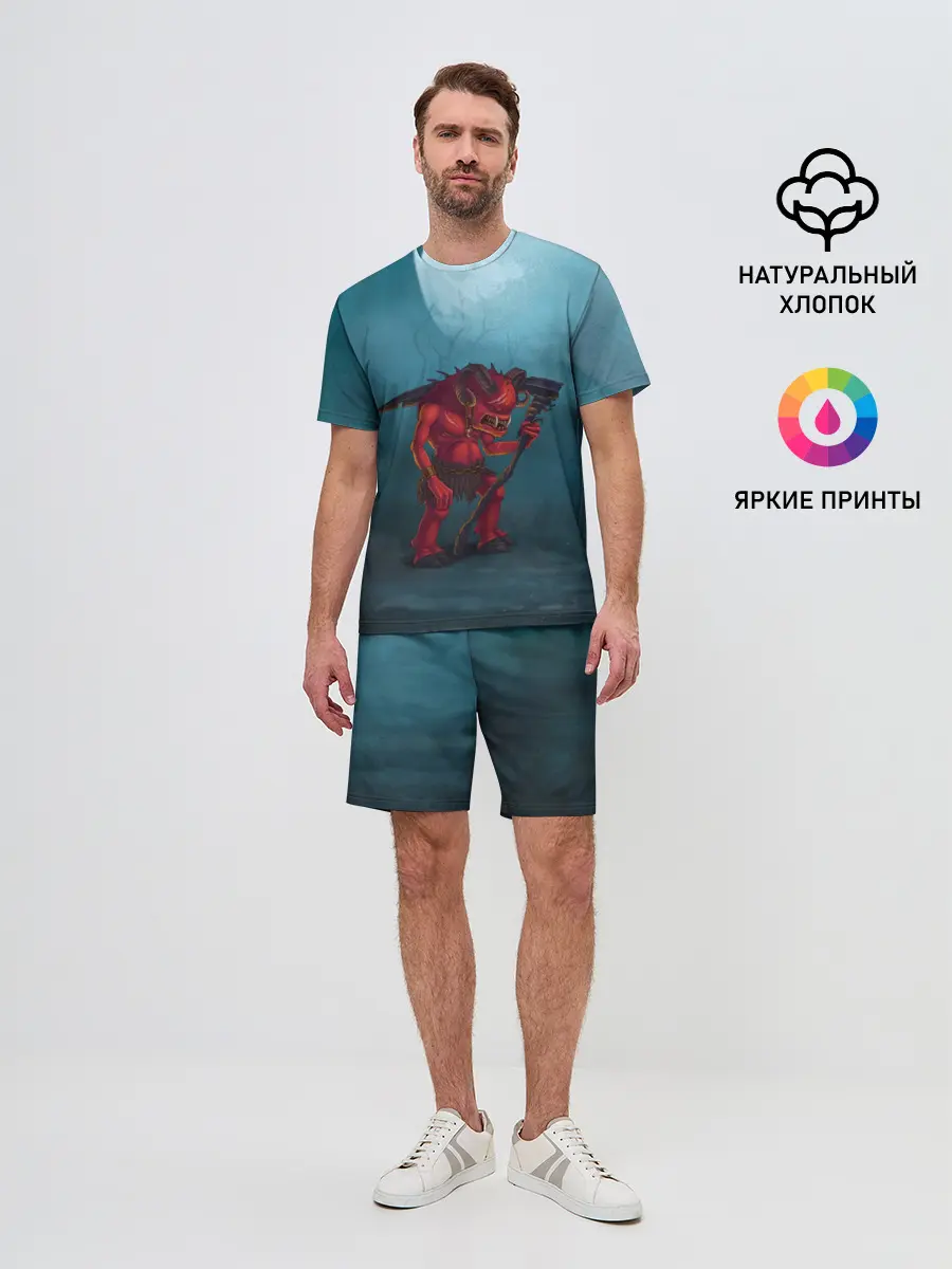 Мужской костюм с шортами / Сэр Троглодит - Демон, болото