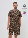 Мужской костюм с шортами / Coffee